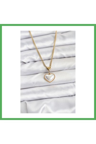 Nur store Çanta 316L Steel Chain Gold Color Curved Model Women's Necklace Bezoss