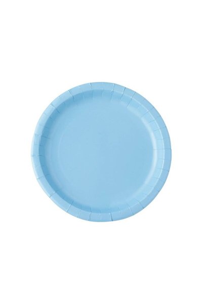 Jumbo Carton Bleu Plates 23cm - 10pcs