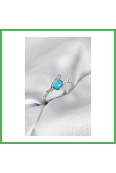 Nur store Çanta Silver Color Zircon Stone Saturn Model Women's Ring Bezoss