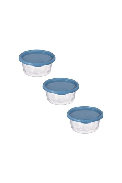 Jumbo Recipiente Alimente Transparente Capac Bleu 250ml - 3 buc