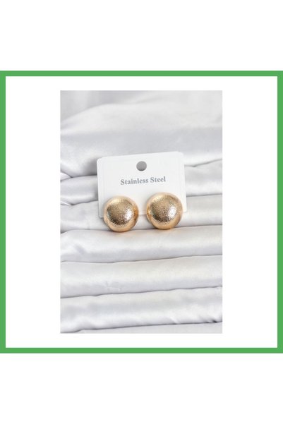 Nur store Çanta 316L Steel Gold Color Top Model Women's Earrings Bezoss