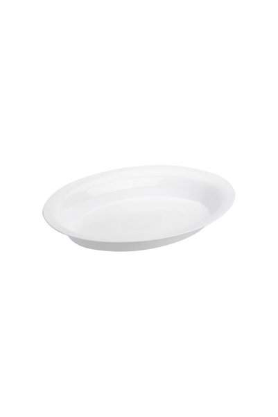 Jumbo White Plastic Serving Platter 40x27.5x6cm