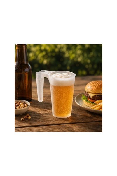 Jumbo Halba de Bere din Plastic Frosty cu Maner Tip 500ml