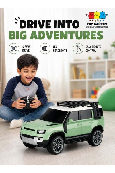 TOY GARDEN 1:16 Scale RC Off-Road Truck with LED Headlights | Rechargeable Re...