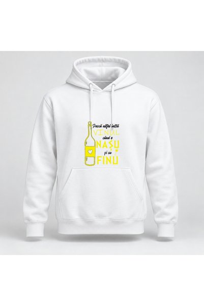 Fabricacucadouri.ro Hanorac personalizat Parca altfel intra vinul cand e nasu...