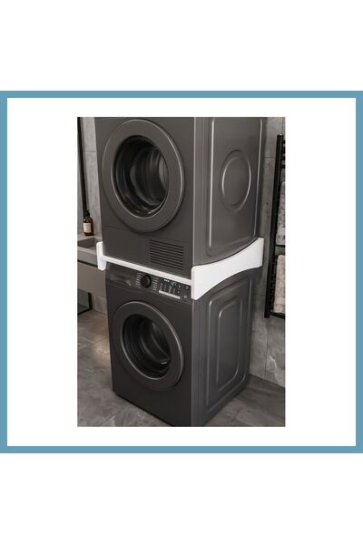 Bezos Çamaşır Makinesi Kurutma Makinesi Ara Bağlantı Tablası Üst Üste Koyma Rafı Standı 60x63,6 cm Ü MBT06