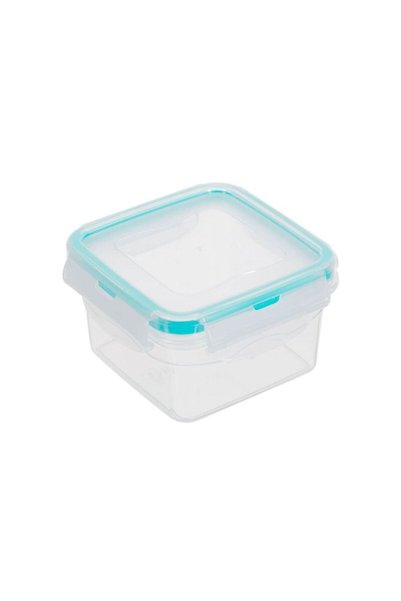 Jumbo Caserola din Plastic Etansa Patrata Transparenta cu Capac 300ml