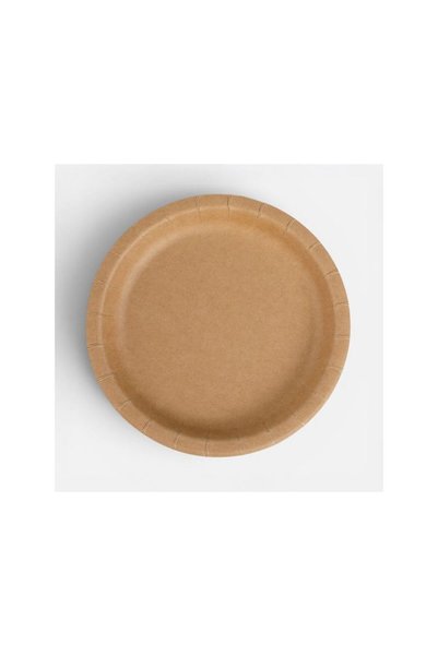 Jumbo Kraft Paper Plates Ø18cm - 10pcs