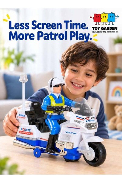 TOY GARDEN Police Motorcycle Toy for Kids | Battery Operated Motorbike Toy wi...