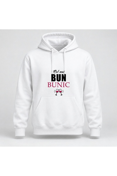 Fabricacucadouri.ro Hanorac personalizat Cel mai bun bunic, model pahare