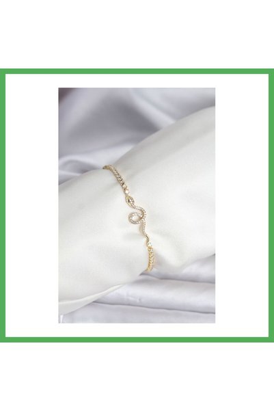 Nur store Çanta سوار نسائي من النحاس الذهبي اللون مرصع بحجر الزركون من طراز Y...