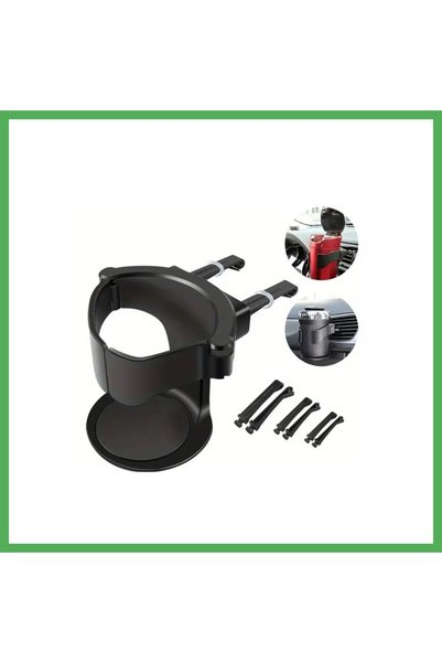 Nur store Çanta حامل زجاجات وأكواب لفتحات التهوية داخل السيارة باللون الأسود ...