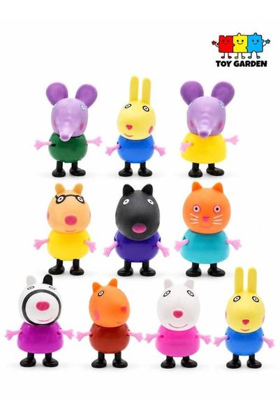 TOY GARDEN 10 Pcs Figures Set – Cupcake Toppers for Birthday & Baby Shower Pa...