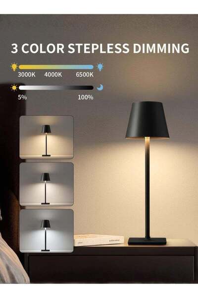 Generic MODI Cordless USB Rechargeable Table Lamp with 3 Colour Temperature, ...