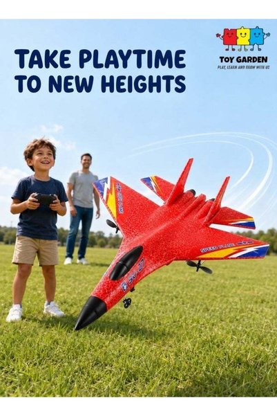 TOY GARDEN 2.4GHz RC Plane – Ready-to-Fly Remote Control Jet Glider with 6-Ax...