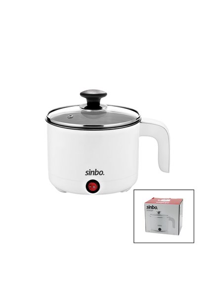 Sinbo SCO-5043 Elektrikli Mini Tencere 400 Watt 800 ml Buhar Sepetli Cam Kapa...