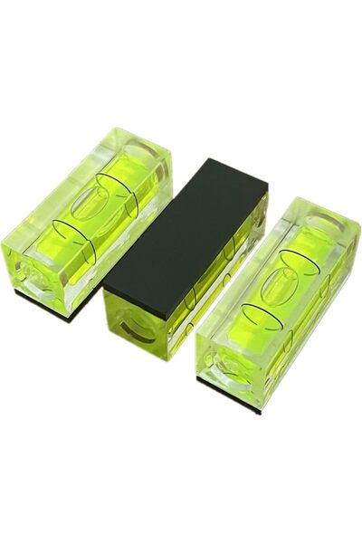 GENERAL 3Pcs Small Square Magnetic Spirit Levels Set Precision Bubble Level M...
