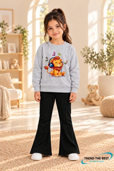 TREND THE BEST Trendin En İyisi Winter, Spring, and Autumn Girls' Black Spani...