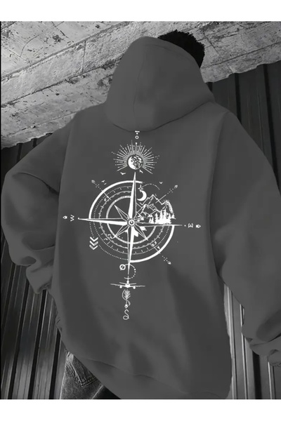 NIGRUM PARDUS Special Series Large Size Hooded Pocketless Compass Direction B...