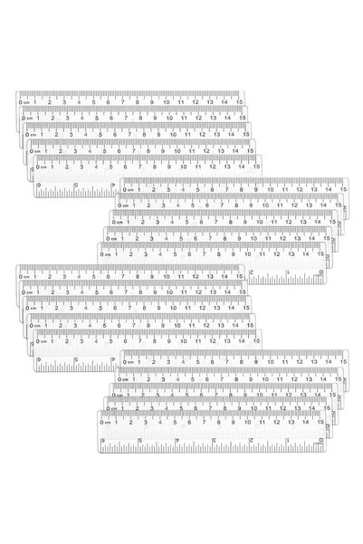 TERRIFI 6 Inch Rulers Plastic Ruler Bulk with Inches and Centimeters Drafting...