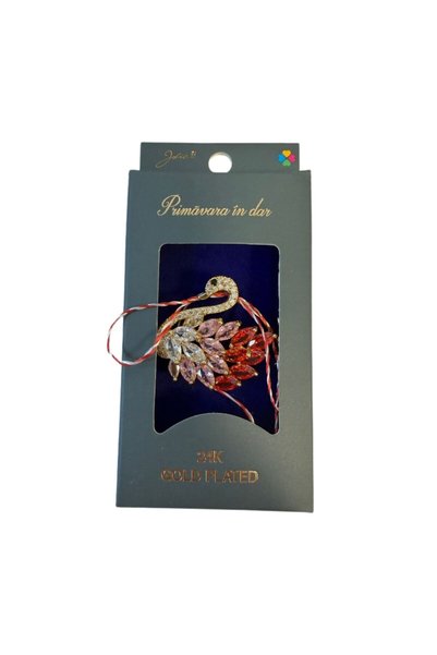 Generic Brand Mărțișor cu Broșă Placată cu Aur 24K, Ambalaj Carton cu Design,...