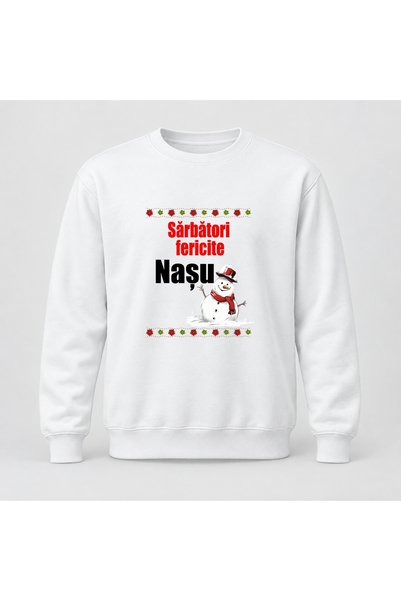 Fabricacucadouri.ro Pulover personalizat Sarbatori fericite nasu, model om za...