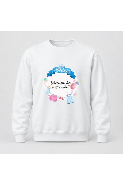 Fabricacucadouri.ro Pulover personalizat Vreti sa fiti nasii mei, model baiat