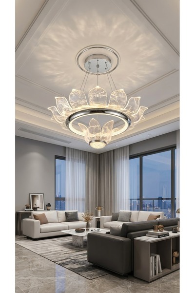 CanAydınlatma pileksi çicek modeli ledli 3rek beyaz sarı günışıgı modern