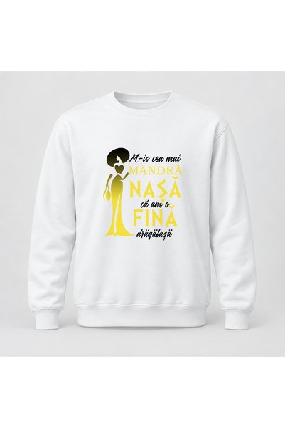 Fabricacucadouri.ro Pulover personalizat M is cea mai mandra nasa ca am o fin...