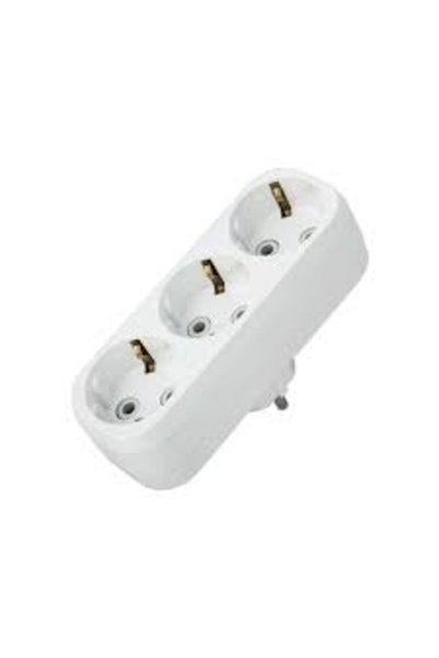 INURA GLOBAL 104-03 Düz Golyat 3 Çıkışlı Priz Çoğaltıcı 12'li Paket