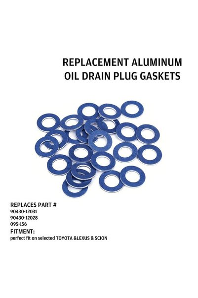 MAKINGTEC 90430-12031 Aluminum Oil Drain Plug Gaskets Fits for Toyota Lexus Scion Crush Washer Seals Replaces# 9043012031, Oil Drain Plug Washers Aluminum (24Pcs)