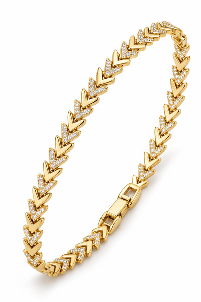SAAF Jewelry Βραχιόλι Βικτώρια από επιχρυσωμένο ανοξείδωτο ατσάλι με συνδέσμο...