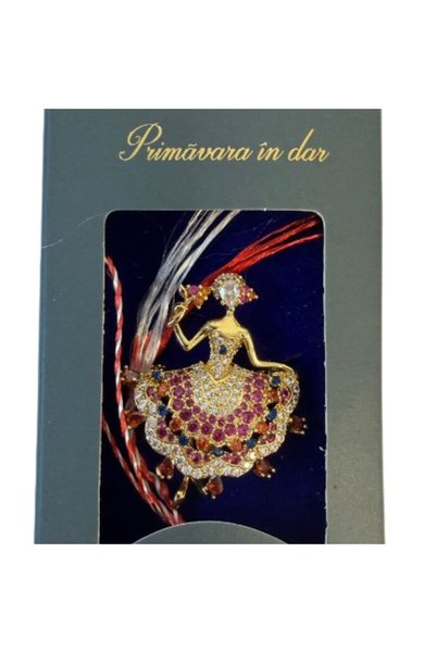 Generic Brand Mărțișor cu Broșă Placată cu Aur 24K, Ambalaj Carton cu Design,...