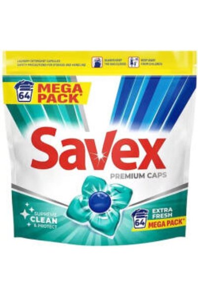 SAVEX Super Caps Extra Fresh Detergent capsule pentru rufe cu curățare putern...