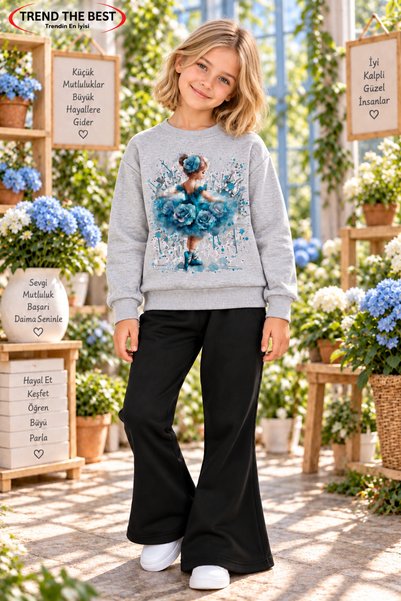 TREND THE BEST Trendin En İyisi Winter, Spring, and Autumn Girls' Black Spani...