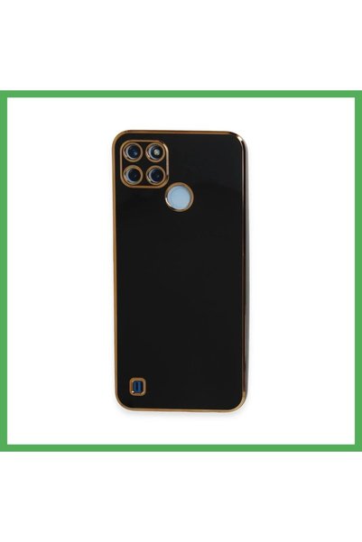 Nur store Çanta Realme C25Y Compatible Case Volet Silicone - Black Bezoss