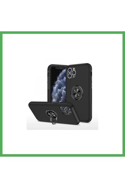 Nur store Çanta iPhone 11 Pro Max Compatible Case Elite Ring Cover - Black Be...