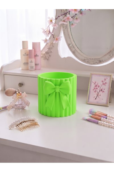 Dumledo Striped Ribbon Desktop Pen Holder |   Makeup Organizer |   Decorative...