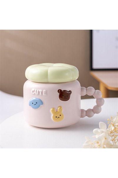 Generic Brand Cană pentru Copii, din Portelan, print Figurine Animalute, Mode...
