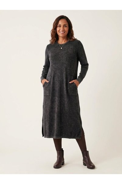 AYASOFYA OTANTIK Rochie de damă, cu guler rotund, buzunare, detalii vintage, ...