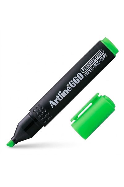 artline 660 Highlighter Pen Cut Tip 1-4 mm Neon Green