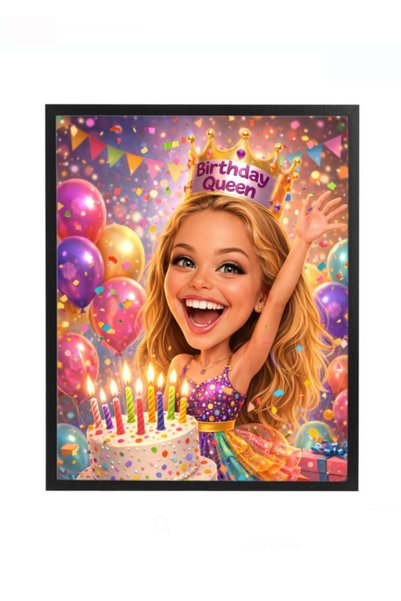 Fabricacucadouri.ro Rama foto personalizata zi de nastere – Birthday Queen ca...