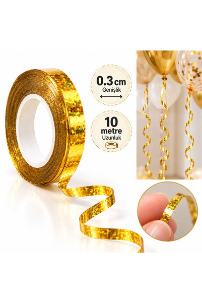 Partifabrik Balon İpi Rafya 10 Metre Gold Renk