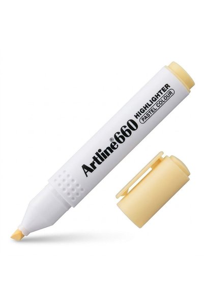 artline 660 Highlighter Pen Cut Tip 1-4 mm Pastel Yellow