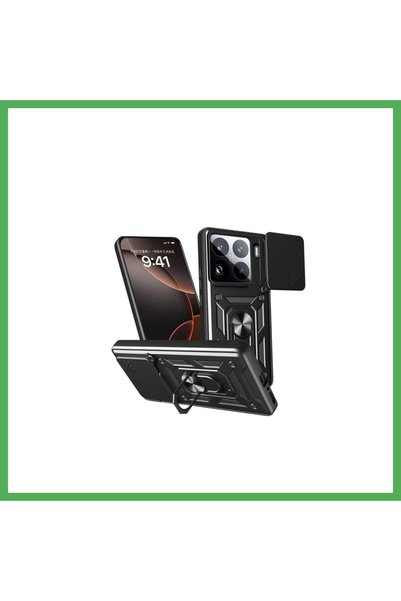 Nur store Çanta حافظة متوافقة مع هاتف Mi 15 Pro من السيليكون مع حلقة عدسة Par...