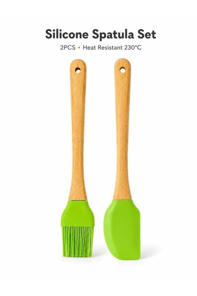 Generic Leoxol Silicone Spatula Set | 2PCS Heat Resistant 230°C Kitchen Tools...
