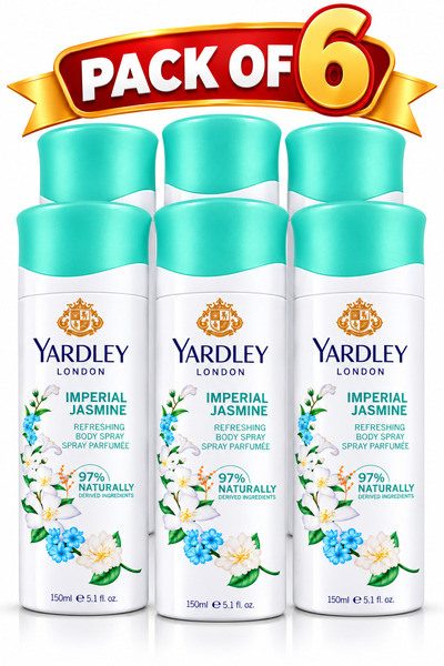 Yardley London بخاخ الجسم إمبريال جاسمين 150 مل (عبوة من 6 قطع)