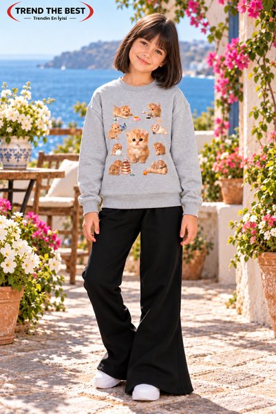 TREND THE BEST Trendin En İyisi Winter, Spring, and Autumn Girls' Black Spani...