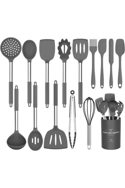 Generic jaexest 15-Piece Silicone Kitchen Utensil Set – Heat Resistant Non-St...