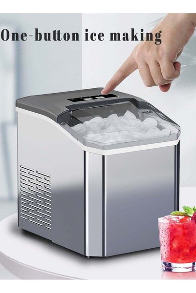 Generic JoyousSto Stainless steel Bullet Ice Cube Maker 12kg/24 Hrs Ice Makin...